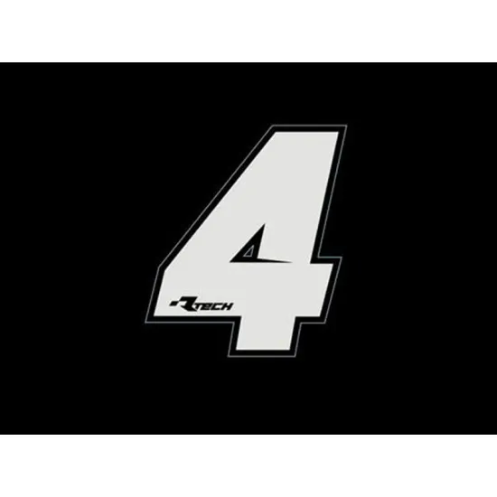 RTECH PVC ADHESIVE NUMBERS NEW STYLE N4 10PCS - R-NUMSIZ104BN