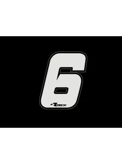 RTECH PVC ADHESIVE NUMBERS NEW STYLE N6 10PCS - R-NUMSIZ106BN