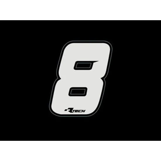 RTECH PVC ADHESIVE NUMBERS NEW STYLE N8 10PCS - R-NUMSIZ108BN