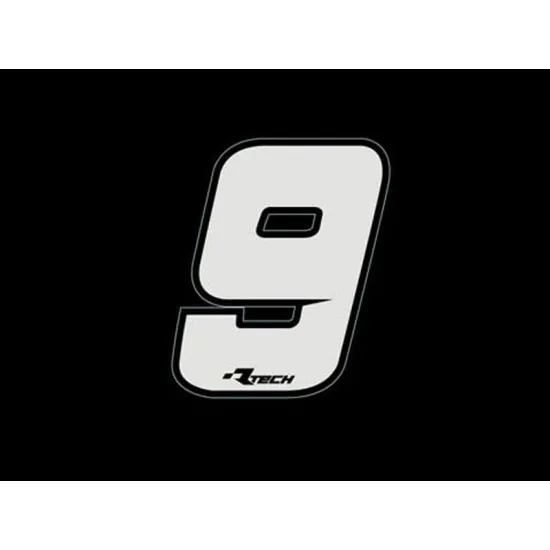 RTECH PVC ADHESIVE NUMBERS NEW STYLE N9 10PCS - R-NUMSIZ109BN