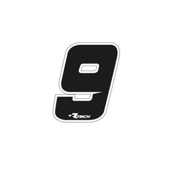 RTECH PVC NUMBER STICKERS SIZE 1-NR.9-PACK 10 PCS - R-NUMSIZ109NR