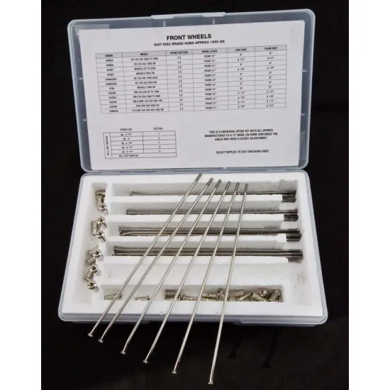 RTECH 6 PCS SPOKE SET 21'F.WHEEL-9G 9 1/4' - SPOKEKITFR1