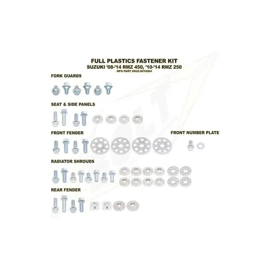 RTECH BODY WORK FASTENER KIT SUZ - SUZ0810004