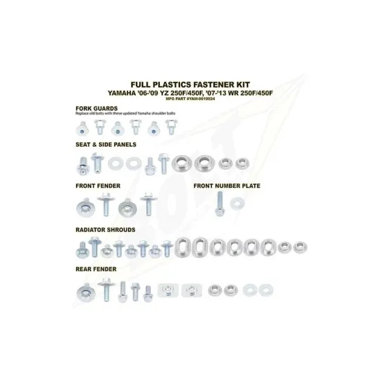 YZF-WRF GALVANIZED BOLT PLASTIC FIXING SCREW KIT