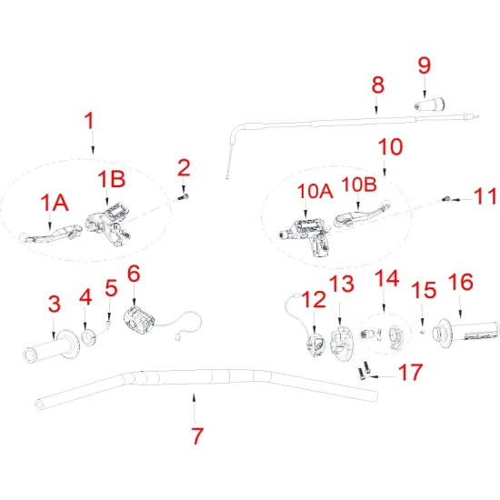 HENGJIAN hydraulic clutch lever  S7-Z300-3-1A (1A)