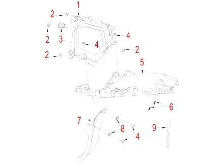 Hátsó sárvédő első része