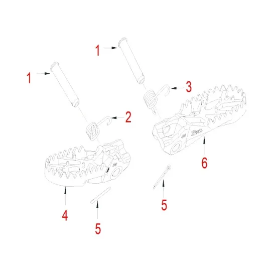 HENGJIAN L front footrest  S7-Z300-18-04 (4)