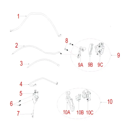 HENGJIAN front disc brake lower pump bracket  S8-Z300-22.1-9A (9A)