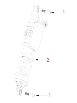 HENGJIAN rear shock assy（without linkage）  S7-Z300-38-02 (2)