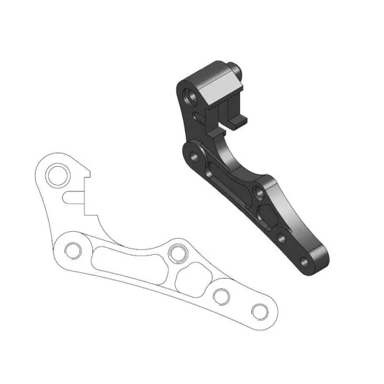 MOTO-MASTER Relocation Bracket for OEM Caliper ADAPTOR 211080