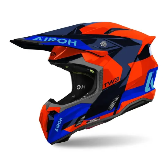 AIROH Twist 3 Motocross sisak Fancy Orange/Blue Gloss (TW3F32-XS)