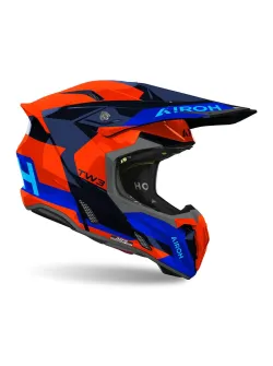 AIROH Twist 3 Motocross sisak Fancy Orange/Blue Gloss (TW3F32-XS)