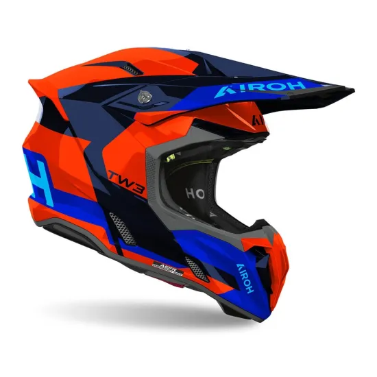 AIROH Twist 3 Motocross sisak Fancy Orange/Blue Gloss (TW3F3 #1
