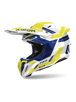 AIROH Twist 3 Dynasty k&eacute;k/s&aacute;rga f&eacute;nyes motocross sisak (TW3DI31-XS)