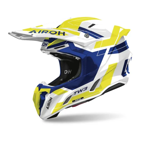 AIROH Twist 3 Dynasty kék/sárga fényes motocross sisak (TW3DI31-XS)
