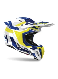AIROH Twist 3 Dynasty k&eacute;k/s&aacute;rga f&eacute;nyes motocross sisak (TW3DI31-XS)