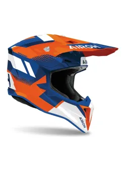 AIROH Wraaap Vision Motocross sisak Orange/Blue Gloss (WRAV32-2XS)