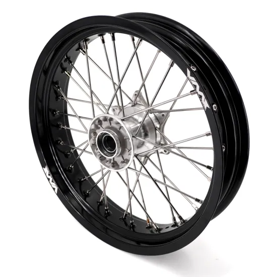 VMX Wheels (Cast Hub) for Stark Varg -- VMX 3.5/5.0 Motorcycle Supermoto Wheels Silver Hub KMCA3550-0001-S-V (front wheel only)