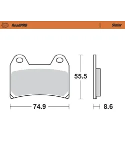 MOTO-MASTER RoadPRO Sinder Brake Pad Front 404301
