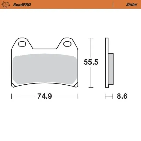 MOTO-MASTER RoadPRO Sinder Brake Pad Front 404301