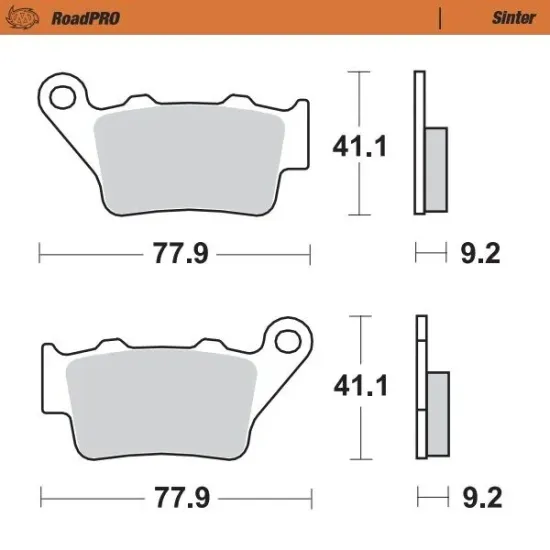 MOTO-MASTER RoadPRO Sinder Brake Pad Rear 403402