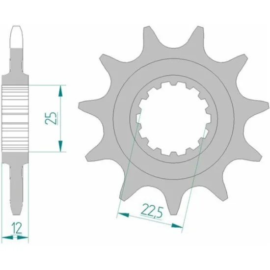AFAM Steel Standard Front Sprocket - 520 97200