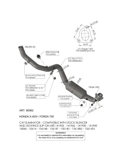 LeoVince 4 &uuml;temű le&ouml;mlőcső Honda X-ADV 750-hez (80062)