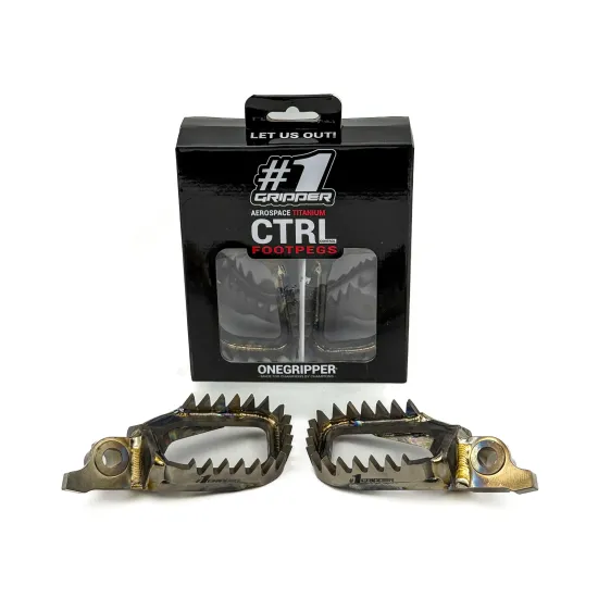 ONEGRIPPER Ti-CTRL Footpegs - Mud-Free - Yamaha OGFP-TiCTRL-0301-00