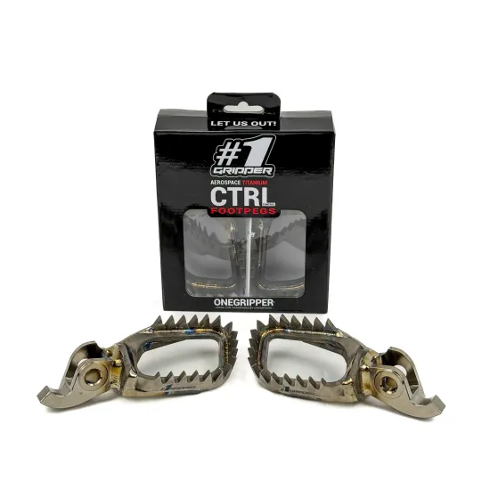 ONEGRIPPER Ti-CTRL Footpegs - Mud-Free - Triumph OGFP-TiCTRL-0501-00