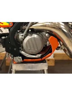HDPE XTREM ORANGE 8MM SKID PLATE & LINKAGE GUARD KTM SX XCW 125 2017 - 2018