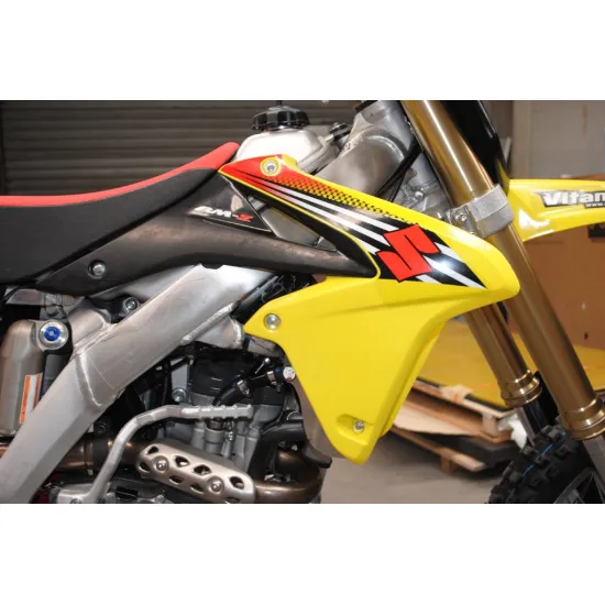 RADIATOR BRACES BLUE SUZUKI RMZ250 2012 - 2014 #1