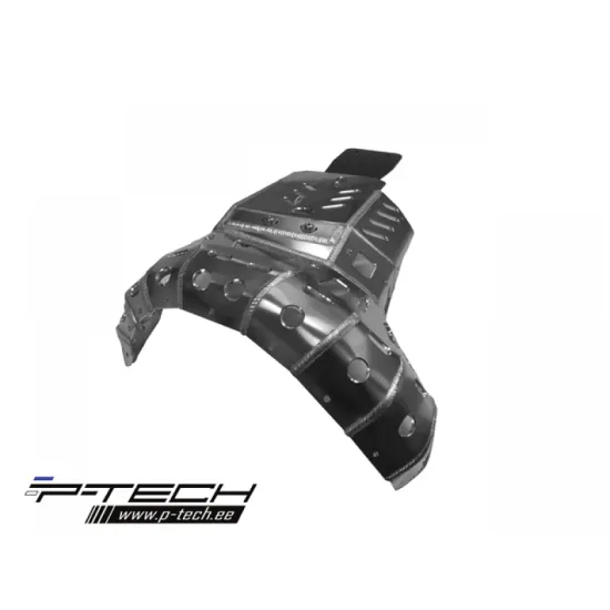 P-TECH (PK003) Skid Plate with Exhaust Pipe Guard and Plasti #3