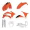 Acerbis Full Plastic Kit for KTM EXC/EXCF 12-13 - Black, Orange, Standard White