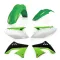 Acerbis Plastics Kawasaki KXF 450 09-11 Full Plastic Kit - Black & Green