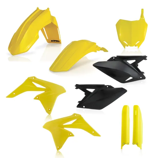 ACERBIS Complete Plastic Kit for Suzuki RMZ 250 (2010-2018) - Black & Flo Yellow