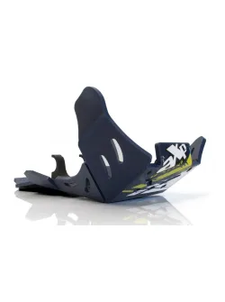 AXP Racing HDPE Xtrem 8mm Skid Plate & Linkage Guard 2017-2020 Husqvarna FE250-350 - Blue AX1548