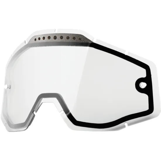 100% Clear Vented Dual Replacement Lens for 100% Goggles 59009-00001