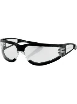 BOBSTER SHIELD II ADVENTURE SUNGLASSES BLACK LENSES CLEAR ESH203