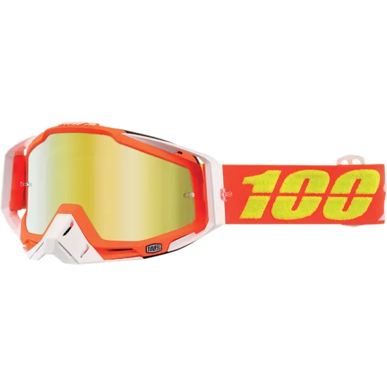 100% Racecraft Razmataz Offroad Goggles with Gold Mirror Lens