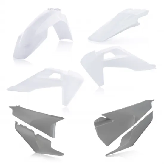 ACERBIS Complete Plastic Kit for Husqvarna FE/TE Models (2020-2021) - White/Black