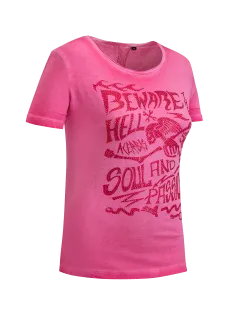 ACERBIS Rush Lady T-Shirt - Light Grey & Purple