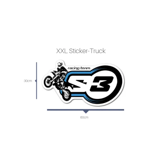 S3 Sticker Truck Size DA-XE - Enhance Your Motorbike with Custom Graphics
