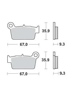 MOTO-MASTER BRAKE PAD OFFROAD SINTER PRO RACING 094511