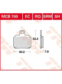 TRW BRAKE PAD SRM SINTER SCOOTER 125 MCB700SRM