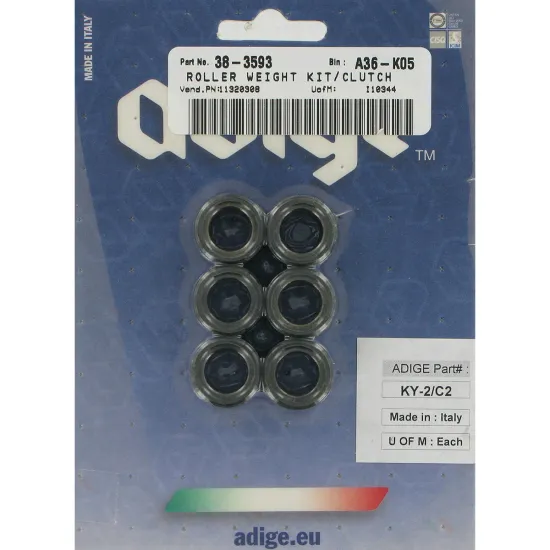 ADIGE ROLLER WEIGHT KIT CARBON FIBER 20 x 14.7mm KY-2/C2