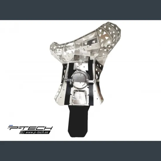 P-TECH Skid Plate with Exhaust Pipe Guard and Plastic Bottom #2