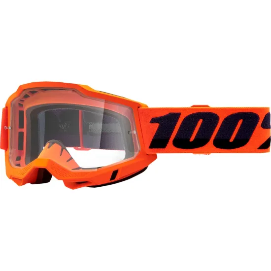 100% Accuri 2 OTG Goggles - Clear Lens | Premium Motorcycle Eyewear