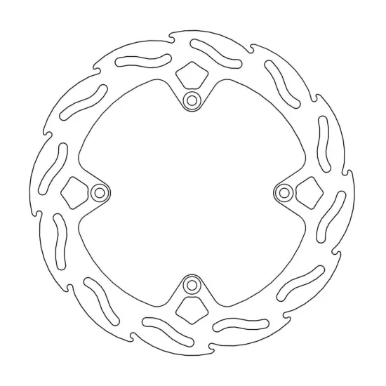 MOTO-MASTER BRAKE ROTOR FIXED FLAME NATURAL 110516