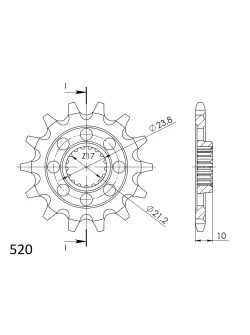SUPERSPROX Counter Shaft Sprocket CST-1442:13.1 - Premium Motorbike Part