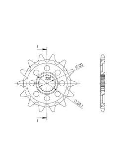 SUPERSPROX Counter Shaft Sprocket CST-1590:13.1 - Premium Motorcycle Component